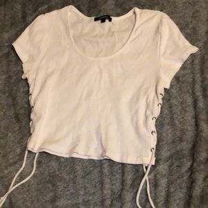 White crop top
